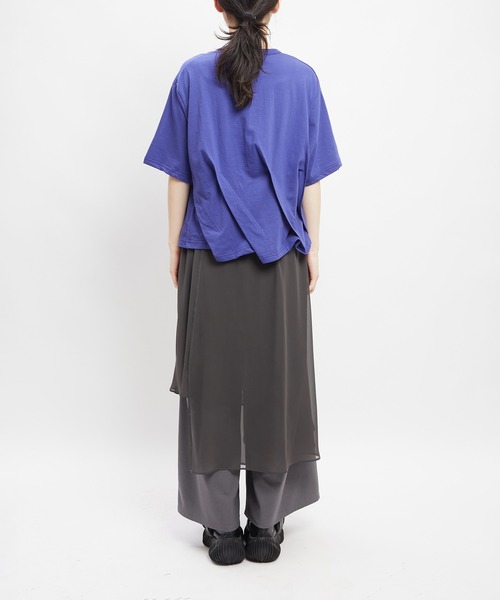 gomme(ゴム)の「シーリングタックT(Tシャツ/カットソー・レディース・ホワイト/ブラック/チャコールグレー/パープル・MEDIUM)」の20枚目の写真