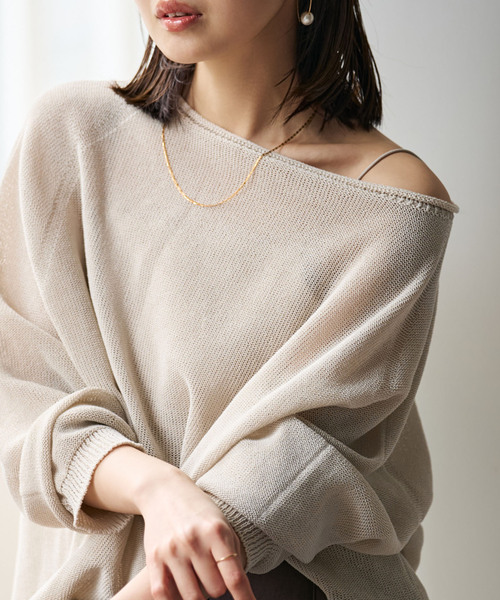 Noble(ノーブル)の「《追加・新色》ペーパーヤーン裏天竺プルオーバー(ニット/セーター・レディース・モカ/オートミール/モスグリーン・FREE)」の18枚目の写真