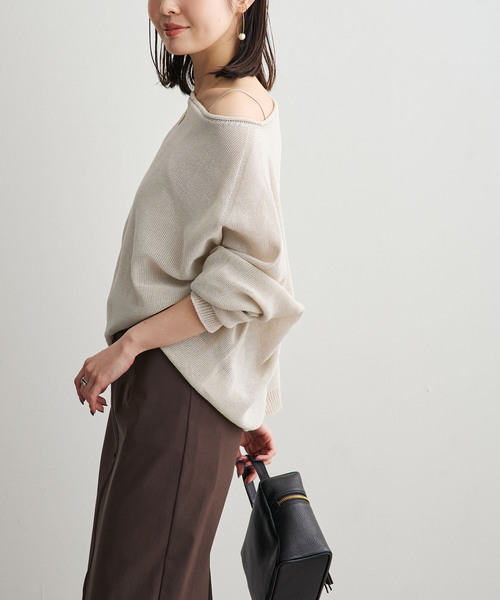 Noble(ノーブル)の「《追加・新色》ペーパーヤーン裏天竺プルオーバー(ニット/セーター・レディース・モカ/オートミール/モスグリーン・FREE)」の20枚目の写真