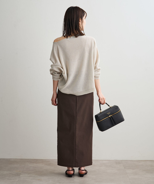 Noble(ノーブル)の「《追加・新色》ペーパーヤーン裏天竺プルオーバー(ニット/セーター・レディース・モカ/オートミール/モスグリーン・FREE)」の22枚目の写真