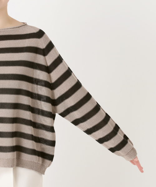 Noble(ノーブル)の「《追加・新色》ペーパーヤーン裏天竺プルオーバー(ニット/セーター・レディース・モカ/オートミール/モスグリーン・FREE)」の9枚目の写真