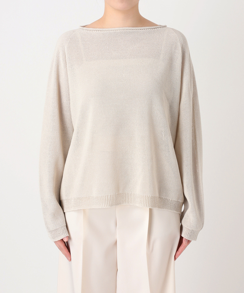 Noble(ノーブル)の「《追加・新色》ペーパーヤーン裏天竺プルオーバー(ニット/セーター・レディース・モカ/オートミール/モスグリーン・FREE)」の11枚目の写真