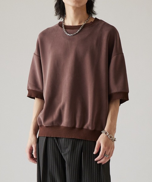 Lui's(ルイス)の「ピーチスキン半袖Tシャツ(Tシャツ/カットソー・メンズ・ブラック/ブラウン/ライトグレー・S/M)」の3枚目の写真