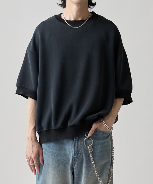 Lui's(ルイス)の「ピーチスキン半袖Tシャツ(Tシャツ/カットソー・メンズ・ブラック/ブラウン/ライトグレー・S/M)」の1枚目の写真