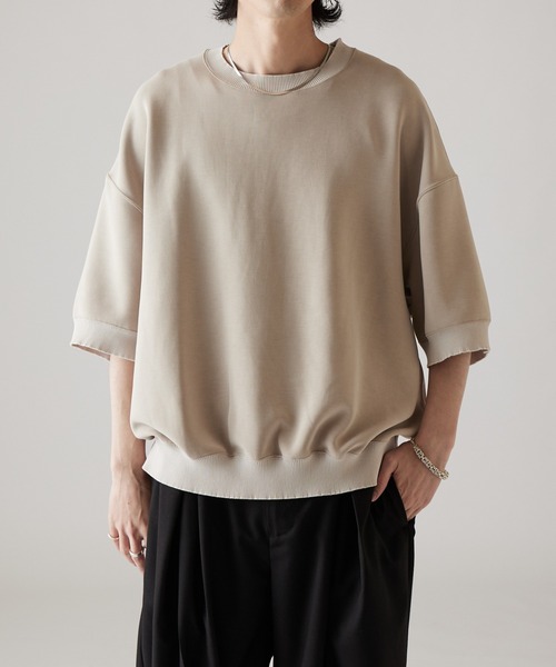 Lui's(ルイス)の「ピーチスキン半袖Tシャツ(Tシャツ/カットソー・メンズ・ブラック/ブラウン/ライトグレー・S/M)」の8枚目の写真