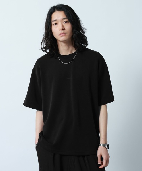 RAGEBLUE（レイジブルー）の「【LUXURY+EASY】DRAPE CREW NECK DESIGN STITCH T-SHIRT/ラグイージーワンポイント刺繍Tシャツ（Tシャツ/カットソー・メンズ・ピンク/ライトブルー/ホワイト/ブラック・MEDIUM/LARGE/SMALL）」の3枚目の写真