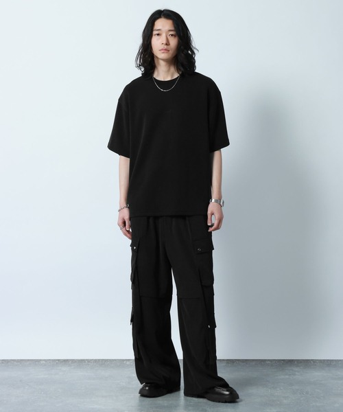 RAGEBLUE（レイジブルー）の「【LUXURY+EASY】DRAPE CREW NECK DESIGN STITCH T-SHIRT/ラグイージーワンポイント刺繍Tシャツ（Tシャツ/カットソー・メンズ・ピンク/ライトブルー/ホワイト/ブラック・MEDIUM/LARGE/SMALL）」の11枚目の写真