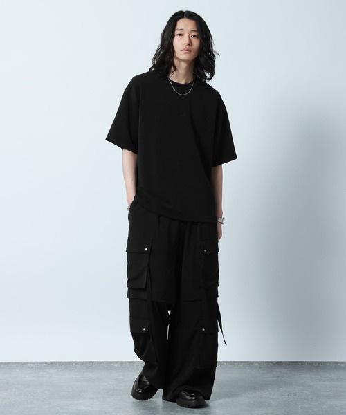 RAGEBLUE（レイジブルー）の「【LUXURY+EASY】DRAPE CREW NECK DESIGN STITCH T-SHIRT/ラグイージーワンポイント刺繍Tシャツ（Tシャツ/カットソー・メンズ・ピンク/ライトブルー/ホワイト/ブラック・MEDIUM/LARGE/SMALL）」の12枚目の写真