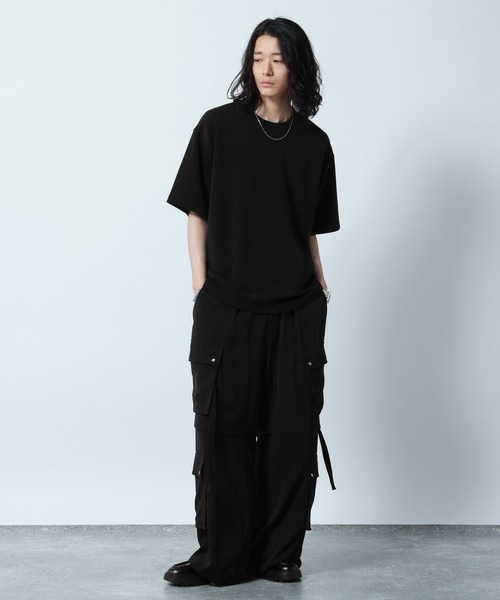 RAGEBLUE（レイジブルー）の「【LUXURY+EASY】DRAPE CREW NECK DESIGN STITCH T-SHIRT/ラグイージーワンポイント刺繍Tシャツ（Tシャツ/カットソー・メンズ・ピンク/ライトブルー/ホワイト/ブラック・MEDIUM/LARGE/SMALL）」の14枚目の写真