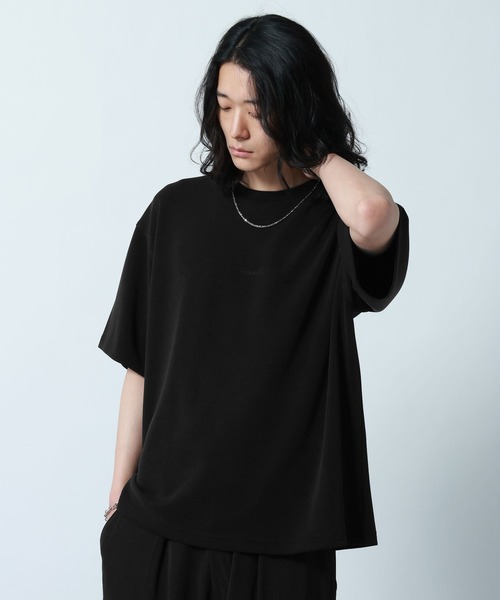 RAGEBLUE（レイジブルー）の「【LUXURY+EASY】DRAPE CREW NECK DESIGN STITCH T-SHIRT/ラグイージーワンポイント刺繍Tシャツ（Tシャツ/カットソー・メンズ・ピンク/ライトブルー/ホワイト/ブラック・MEDIUM/LARGE/SMALL）」の15枚目の写真
