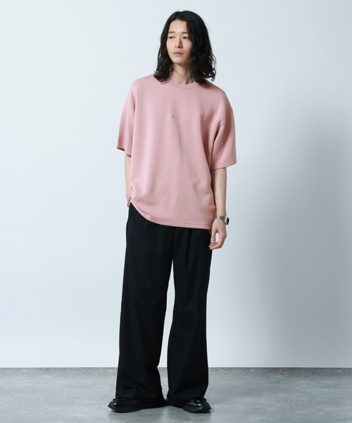 RAGEBLUE（レイジブルー）の「【LUXURY+EASY】DRAPE CREW NECK DESIGN STITCH T-SHIRT/ラグイージーワンポイント刺繍Tシャツ（Tシャツ/カットソー・メンズ・ピンク/ライトブルー/ホワイト/ブラック・MEDIUM/LARGE/SMALL）」の18枚目の写真