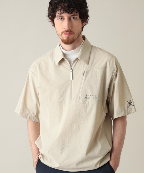 トラヴィスマシュー TravisMathew リップストップ半袖クォーター