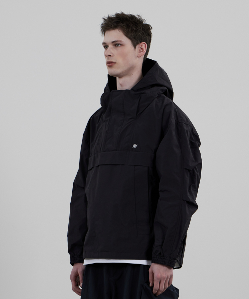 KALAPATTHAR(カラパタール)の「Nylon RIB Pullover Jacket - BLACK(ナイロンジャケット・メンズ・その他・MEDIUM/LARGE)」の1枚目の写真