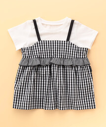 COMME CA ISM | ギンガムチェック キャミソールセットTシャツ(ベビーサイズ)(Tシャツ/カットソー)