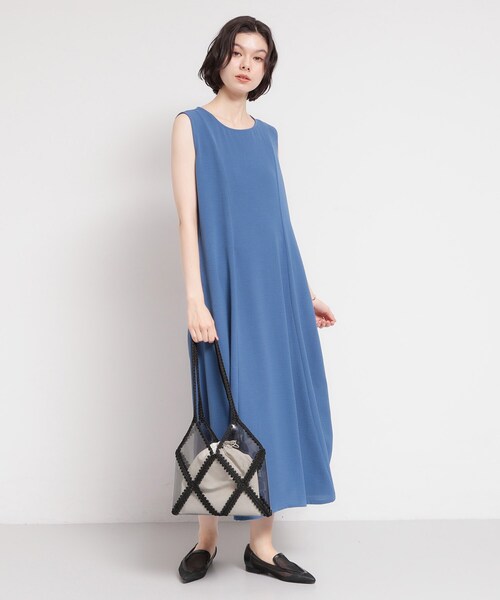 THE SHOP TK (ザ ショップ ティーケー )の「透け感を楽しめる PVC×鍵針切り替えバッグ(トートバッグ・レディース・ライトベージュ/ブラック・00)」の4枚目の写真