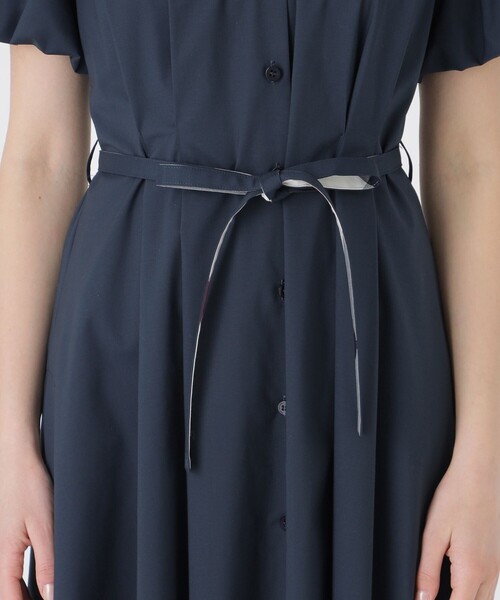 BLUE LABEL CRESTBRIDGE(ブルーレーベルクレストブリッジ)の「バルーンスリーブシャツドレス(ワンピース・レディース・ブラック/ダークネイビー/ベージュ・38/36/40)」の15枚目の写真