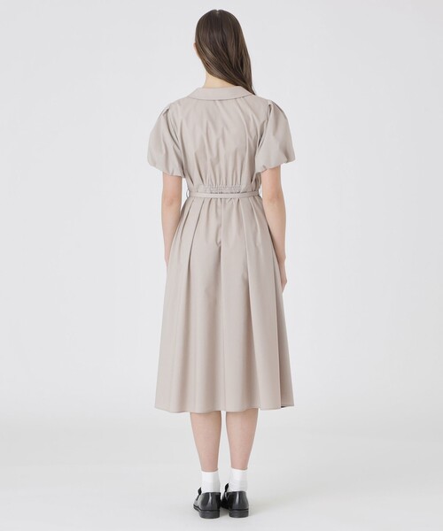 BLUE LABEL CRESTBRIDGE(ブルーレーベルクレストブリッジ)の「バルーンスリーブシャツドレス(ワンピース・レディース・ブラック/ダークネイビー/ベージュ・38/36/40)」の22枚目の写真