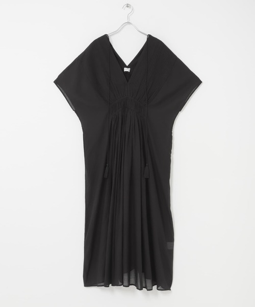 URBAN RESEARCH DOORS（アーバンリサーチドアーズ）の「ピンタックギャザーワンピース（ワンピース・レディース・ブラック/ロイヤルブルー/ブラウン・FREE）」の11枚目の写真