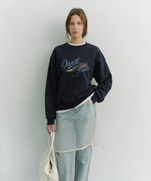 DUNST（ダンスト）の「UNISEX VINYL SWEATSHIRT_UDTS6A115_FRENCH NAVY（スウェット）」