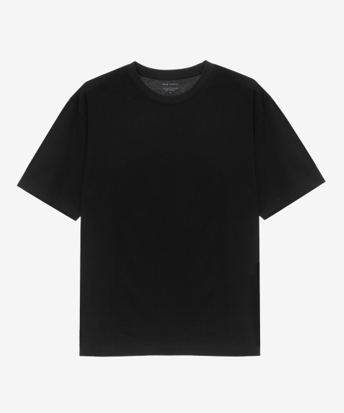 MINDBRIDGE（マインドブリッジ）の「[2パック][スーピマ]高密度純綿セミオーバー半袖Tシャツ - 2カラー MATS01A1（Tシャツ/カットソー・メンズ・ブラック/ホワイト・90/95/100/105/110）」の7枚目の写真