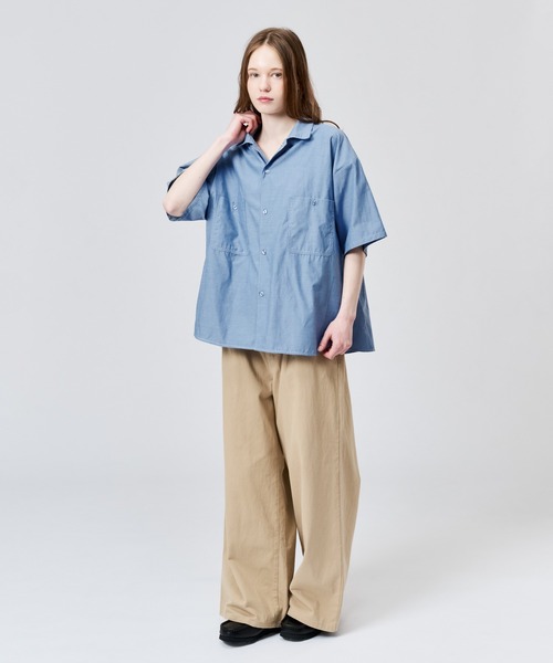 WETTEMPT(ウィテンプト)の「OPEN COLLAR CHAMBRAY S/S SHIRT / オープンカラーシャンブレーS/Sシャツ(シャツ/ブラウス・メンズ・ブルー/グレー・LARGE/MEDIUM/SMALL)」の10枚目の写真