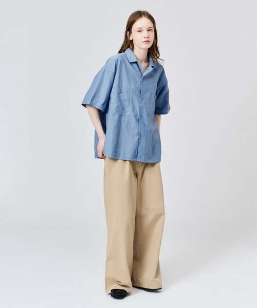 WETTEMPT(ウィテンプト)の「OPEN COLLAR CHAMBRAY S/S SHIRT / オープンカラーシャンブレーS/Sシャツ(シャツ/ブラウス・メンズ・ブルー/グレー・LARGE/MEDIUM/SMALL)」の15枚目の写真
