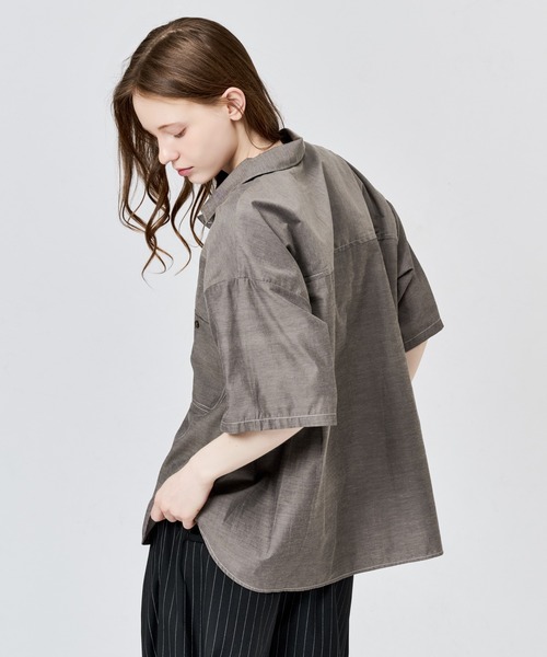 WETTEMPT(ウィテンプト)の「OPEN COLLAR CHAMBRAY S/S SHIRT / オープンカラーシャンブレーS/Sシャツ(シャツ/ブラウス・メンズ・ブルー/グレー・LARGE/MEDIUM/SMALL)」の22枚目の写真