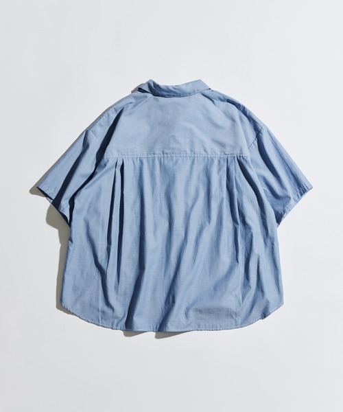 OPEN COLLAR CHAMBRAY S/S SHIRT / オープンカラーシャンブレーS/S