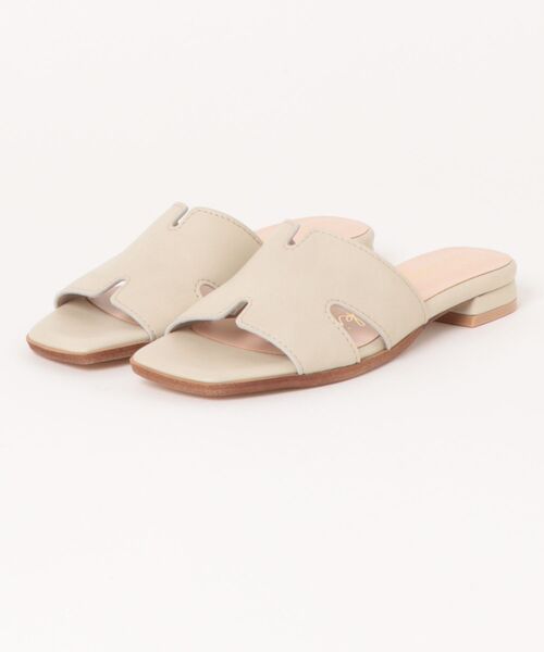 Bridget Birkin(ブリジットバーキン)の「【Bridget Birkin】サイドカットステッチミュールサンダル(562314)(サンダル・レディース・ブラック/アイボリー/グレイッシュベージュ・M/L/LL/S)」の6枚目の写真