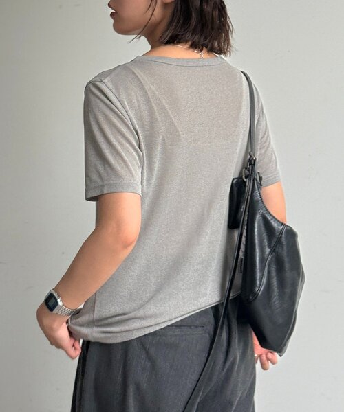 CPCM(シーピーシーエム)の「シアーヘンリーセットT(Tシャツ/カットソー・レディース・イエロー/ブラウン/ホワイト/グレー・FREE)」の6枚目の写真