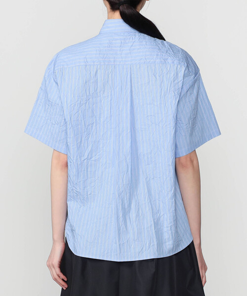 nicholson&nicholson(ニコルソンアンドニコルソン)の「nicholson & nicholson | ストライプ フリルシャツ WOMEN(シャツ/ブラウス・レディース・ブルー系その他/グレー系その他・38)」の7枚目の写真