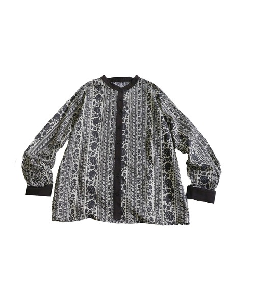 antiqua(アンティカ)の「花柄 配色デザイン シャツ(シャツ/ブラウス・レディース・マスタード/ブラック・ONESIZE)」の9枚目の写真