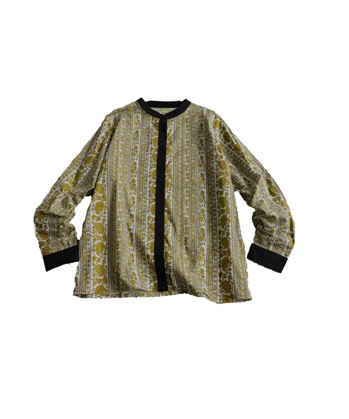 antiqua(アンティカ)の「花柄 配色デザイン シャツ(シャツ/ブラウス・レディース・マスタード/ブラック・ONESIZE)」の10枚目の写真