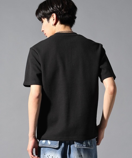 LAND MUSEUM（ランドミュージアム）の「LAND MUSEUM／ゴシックロゴヘンリーT（Tシャツ/カットソー・メンズ・ブラック/グレー・MEDIUM/LARGE）」の14枚目の写真