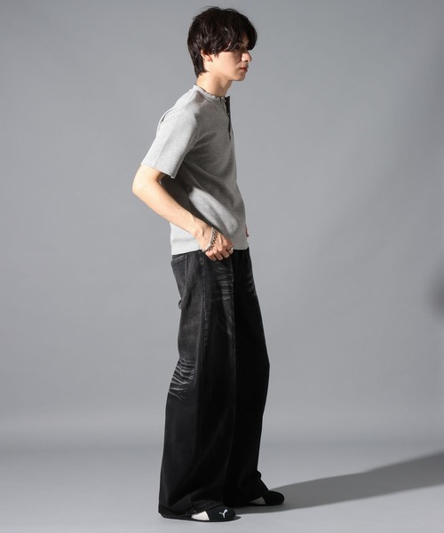 LAND MUSEUM(ランドミュージアム)の「LAND MUSEUM/ゴシックロゴヘンリーT(Tシャツ/カットソー・メンズ・ブラック/グレー・MEDIUM/LARGE)」の17枚目の写真