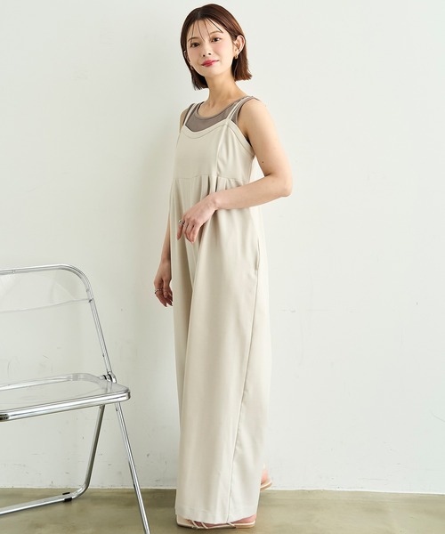 mil（ミル）の「【イージーケア】 リネンライク サロペット【587201】（サロペット/オーバーオール・レディース・チャコールグレー/ブラック/グレイッシュベージュ・FREE/XS/S）」の17枚目の写真