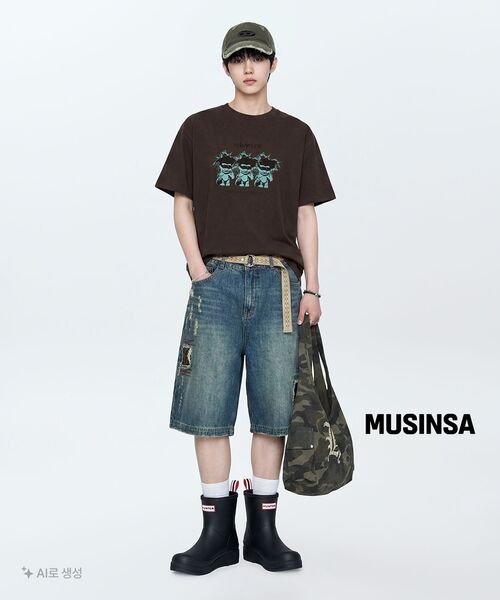 MAINBOOTH(メインブース)の「Repaired Denim Shorts(BLUE)(その他パンツ・レディース・その他・1/2/3)」の12枚目の写真