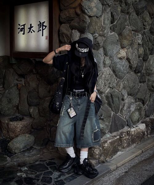 MAINBOOTH(メインブース)の「Repaired Denim Shorts(BLUE)(その他パンツ・レディース・その他・1/2/3)」の13枚目の写真
