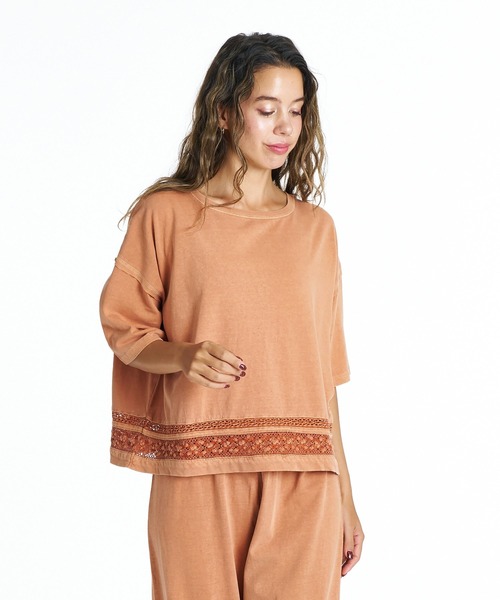 ROXY(ロキシー)の「ROXY HORIZON S/S TEE Tシャツ 【2026年夏モデル】(Tシャツ/カットソー・レディース・ブラック/ベージュ/オレンジ・LARGE/MEDIUM/SMALL)」の3枚目の写真