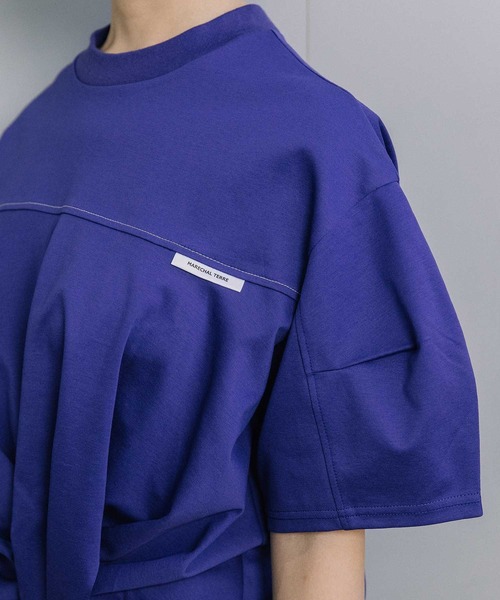 MARECHAL TERRE（マルシャルテル）の「【UVカット / 接触冷感】ツイストデザイントップス（Tシャツ/カットソー・レディース・ネイビー/オフホワイト/ブラック/ブルー・MEDIUM）」の11枚目の写真