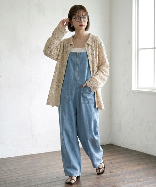 CRB(シーアールビー)の「襟付クロシェ編カーディガン(カーディガン/ボレロ・レディース・アイボリー/ブラック・F)」の17枚目の写真