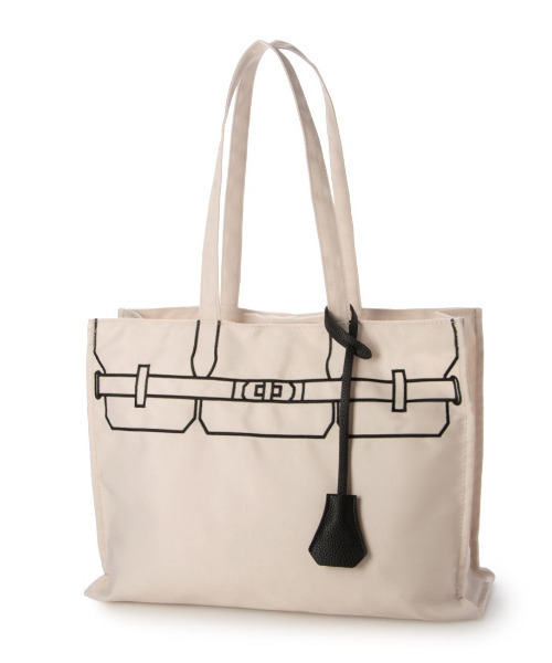 cache cache(カシュ カシュ)の「カシュカシュ cachecache / トロンプルイユ刺繍スクエアトート(トートバッグ・レディース・アイボリー/ブラック/ベージュ・FREE)」の1枚目の写真