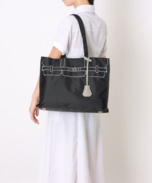 カシュカシュ cachecache / トロンプルイユ刺繍スクエアトート