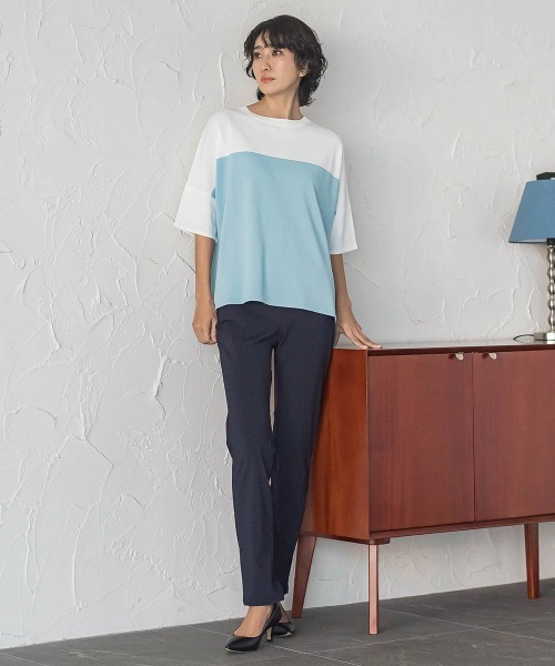 la.f…(ラエフ)の「【WEB限定】"涼感"バイカラーニット(ニット/セーター・レディース・ダークネイビー/ベージュ系その他/ブラック系その他/ブルー系その他・9号)」の19枚目の写真