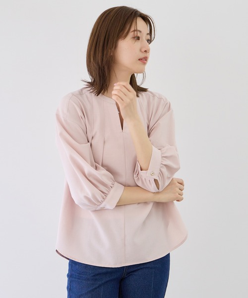 Jayro（ジャイロ）の「タンブラーブッチャーブラウス（シャツ/ブラウス・レディース・ベージュ/ミント/ネイビー/ライトグレー/ピンク/チャコールグレー・M）」の7枚目の写真
