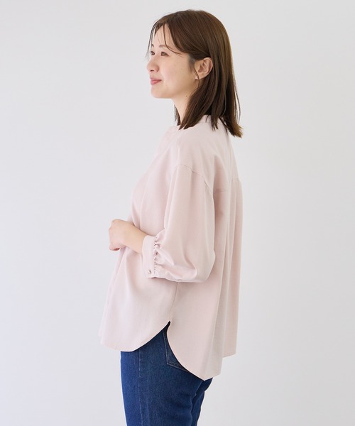 Jayro（ジャイロ）の「タンブラーブッチャーブラウス（シャツ/ブラウス・レディース・ベージュ/ミント/ネイビー/ライトグレー/ピンク/チャコールグレー・M）」の8枚目の写真