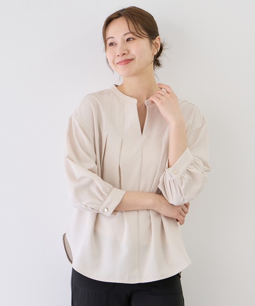 Jayro（ジャイロ）の「タンブラーブッチャーブラウス（シャツ/ブラウス・レディース・ベージュ/ミント/ネイビー/ライトグレー/ピンク/チャコールグレー・M）」の19枚目の写真