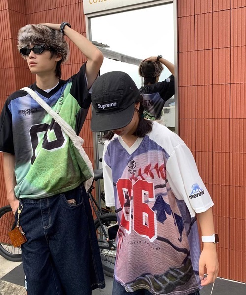 Ressaca（レサーカ）の「オーバーサイズゲームシャツ（Tシャツ/カットソー・メンズ・ホワイト/ブラック・XL/L/M）」の3枚目の写真