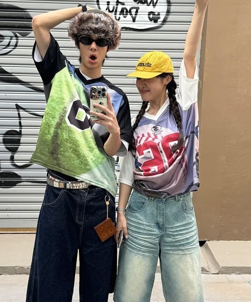 Ressaca（レサーカ）の「オーバーサイズゲームシャツ（Tシャツ/カットソー・メンズ・ホワイト/ブラック・XL/L/M）」の10枚目の写真