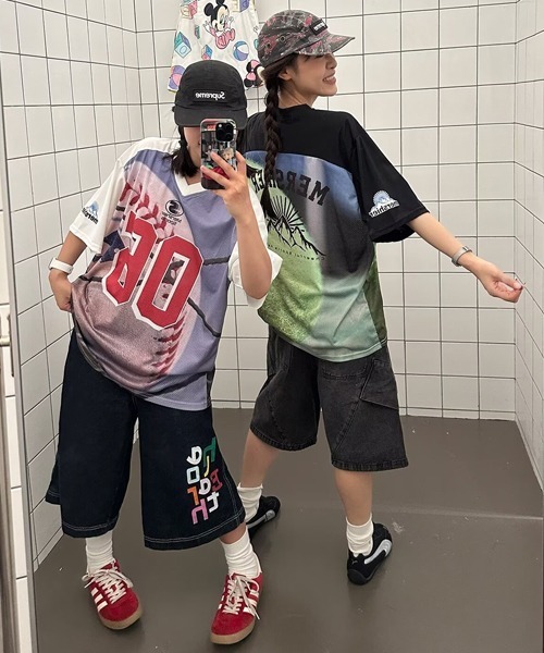 Ressaca（レサーカ）の「オーバーサイズゲームシャツ（Tシャツ/カットソー・メンズ・ホワイト/ブラック・XL/L/M）」の4枚目の写真
